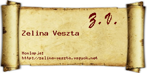 Zelina Veszta névjegykártya